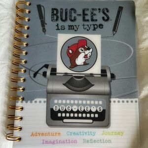 Buc-ee's Spiral Notebook with Typewriter Design